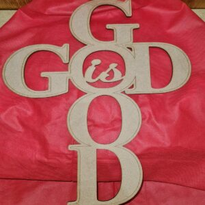 God is good laser cut wall décor cross