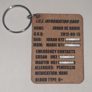 Emergency tag - ICE