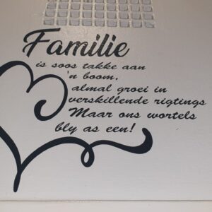 Familie is soos takke vinyl wall decor