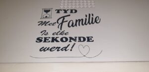 Tyd saam familie vinyl wall decor
