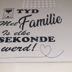 Tyd saam familie vinyl wall decor