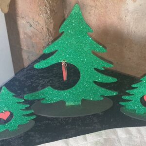 Christmas table decor - trees