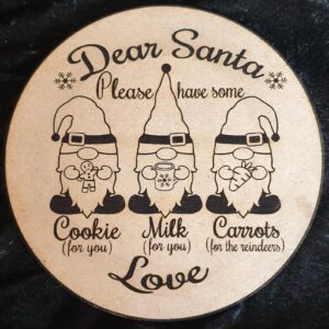 SANTA COOKIE BOARD 3 round