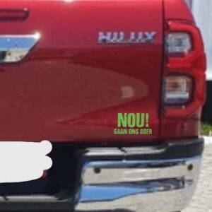 nou gaan ons boer decal