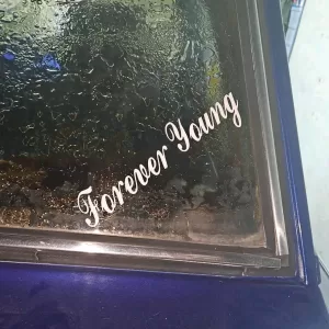 forever young vinyl sticker