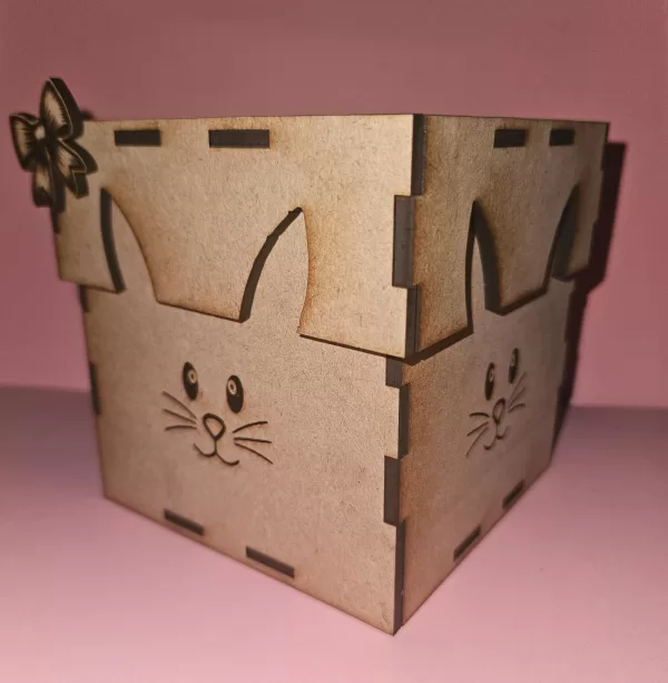 cute bunny easter egg box with lid