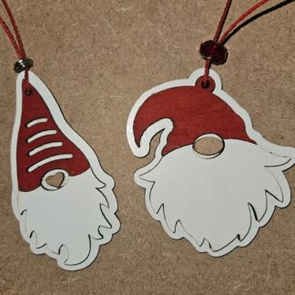 gnome christmas tree ornament set of 4 can be personalized