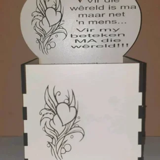 ma beteken die wereld vir my gift box moedersdag geskenk