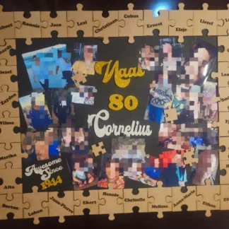 large puzzle piece photo frame laser cut