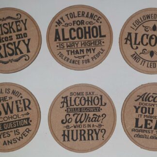 laser engraved bar coaster set