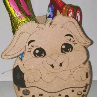 easter bunny shaped easter treat basket