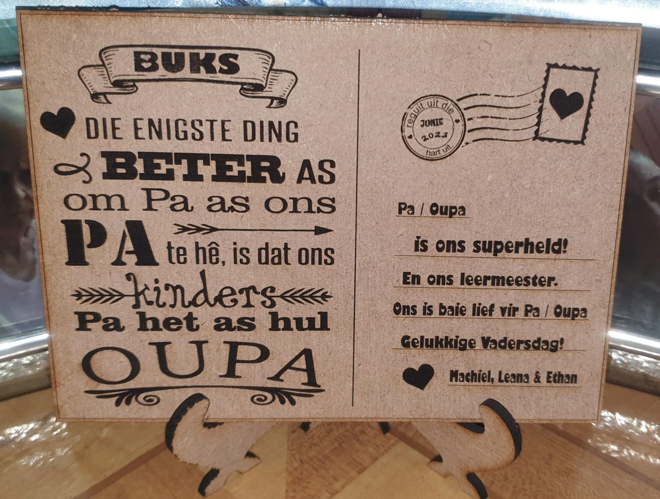 father's day post cards with stands
