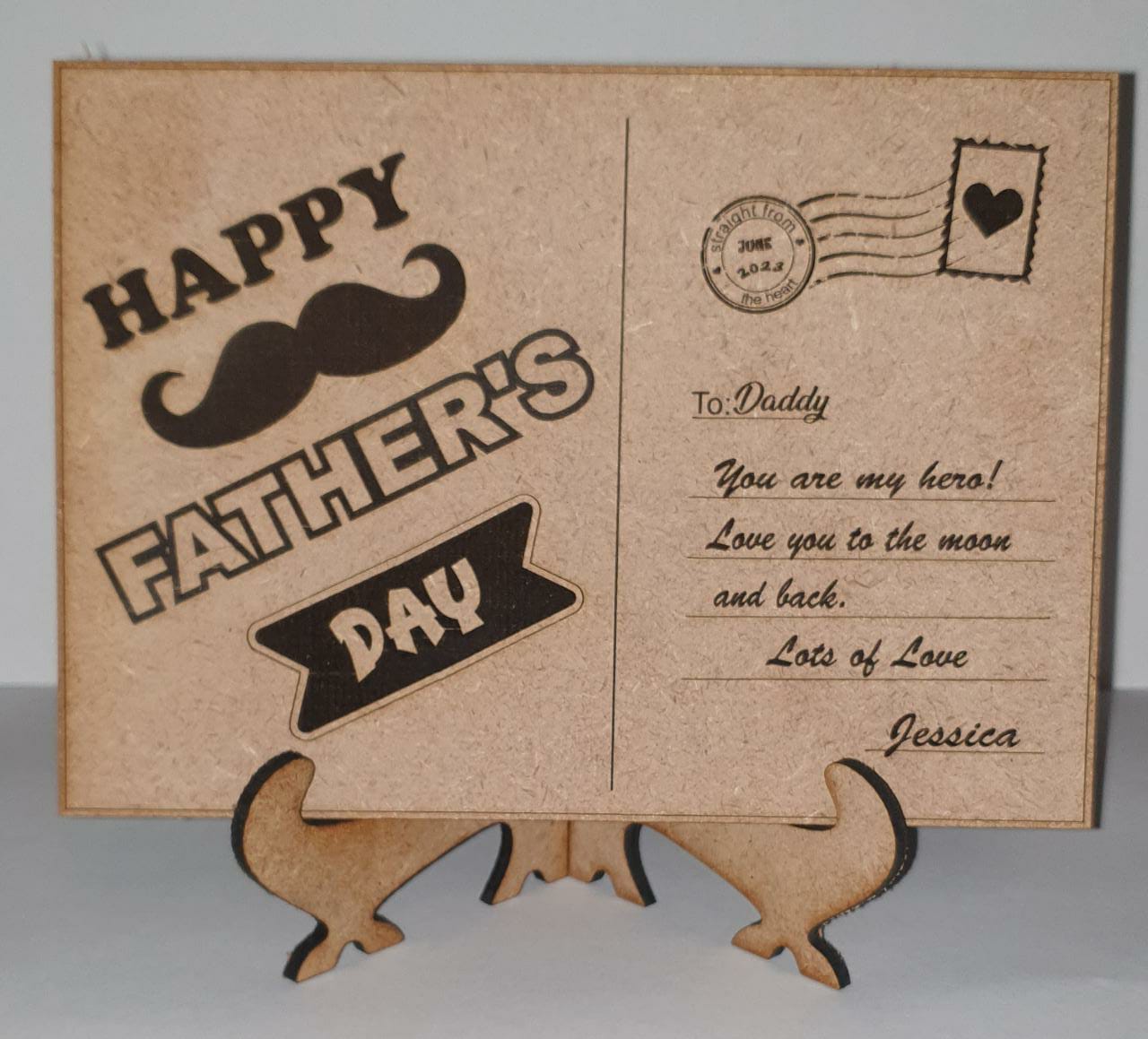 father's day post cards with stands