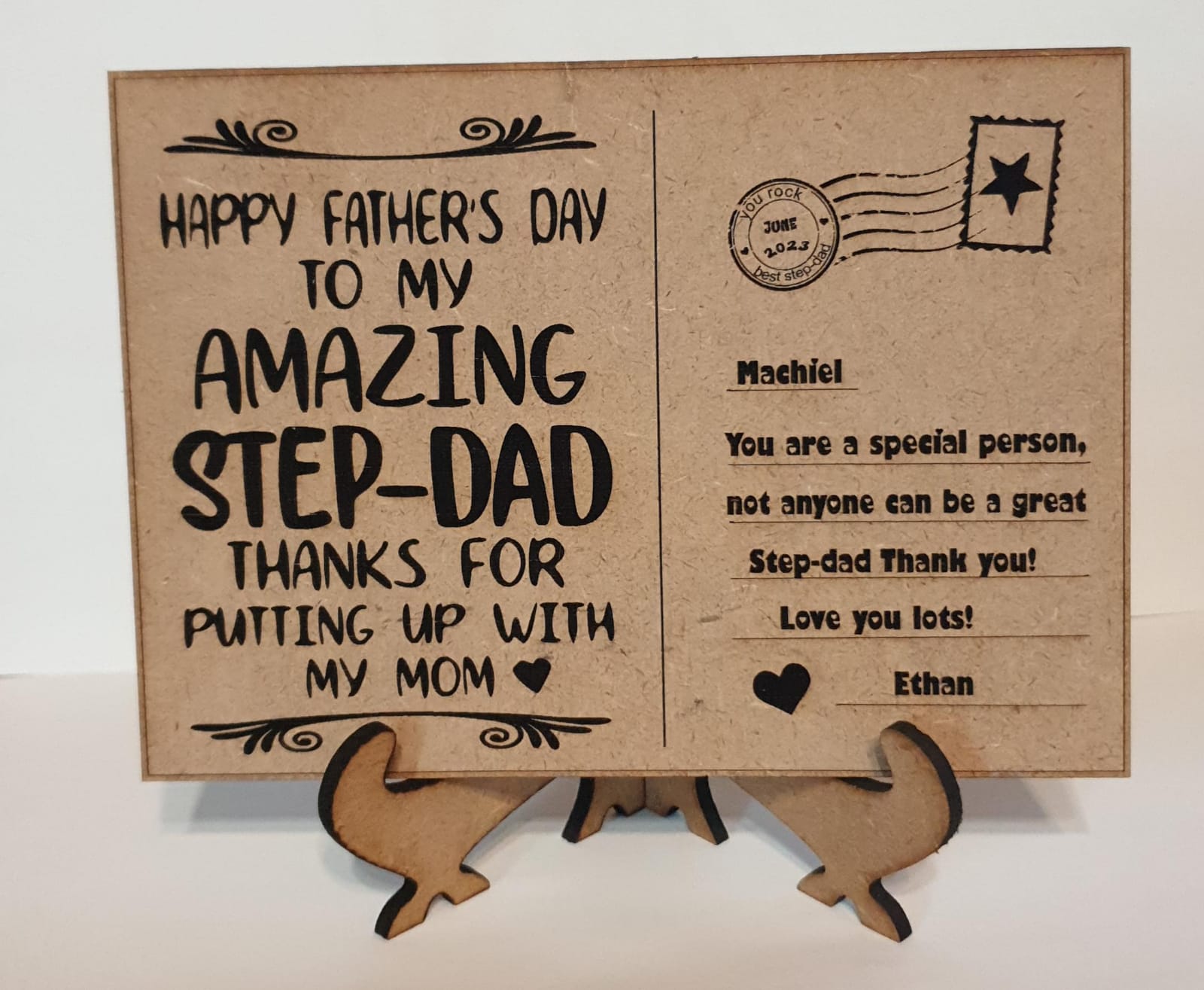 father's day post cards with stands