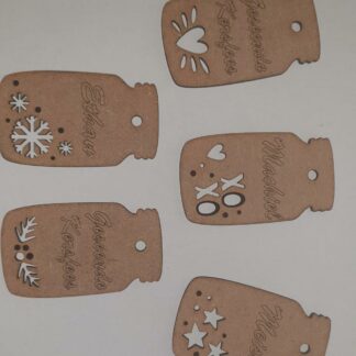 small bottle gift tag (set of 10)
