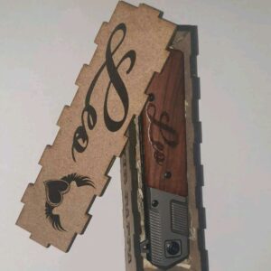 laser engraved knife and gift box