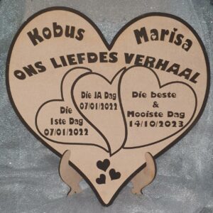love story heart personalised love story