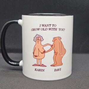 i want to grow old with you personalised mug