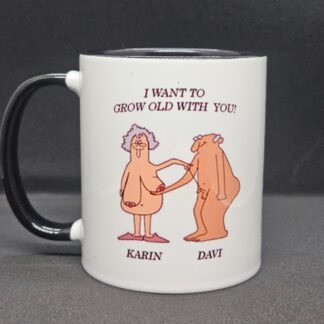 i want to grow old with you personalised mug