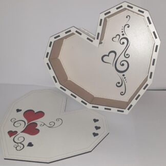 white heart gift box valentine