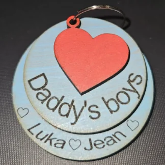 personalized tripple keyring for dad