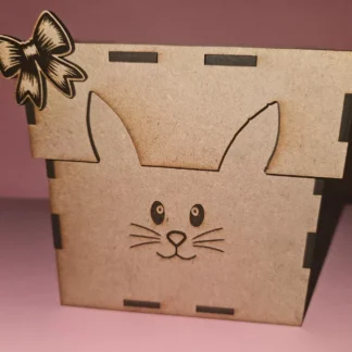 cute bunny easter egg box with lid