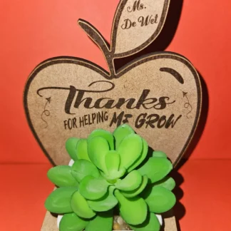 thanks for helping me grow teacher gift flower holder