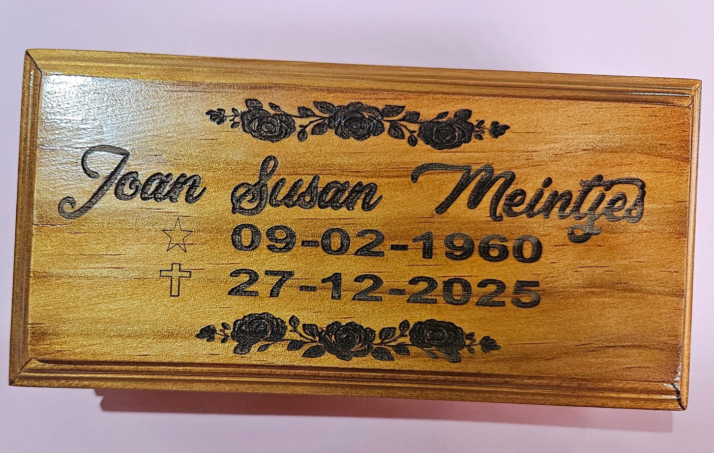 wooden urn for human ashes