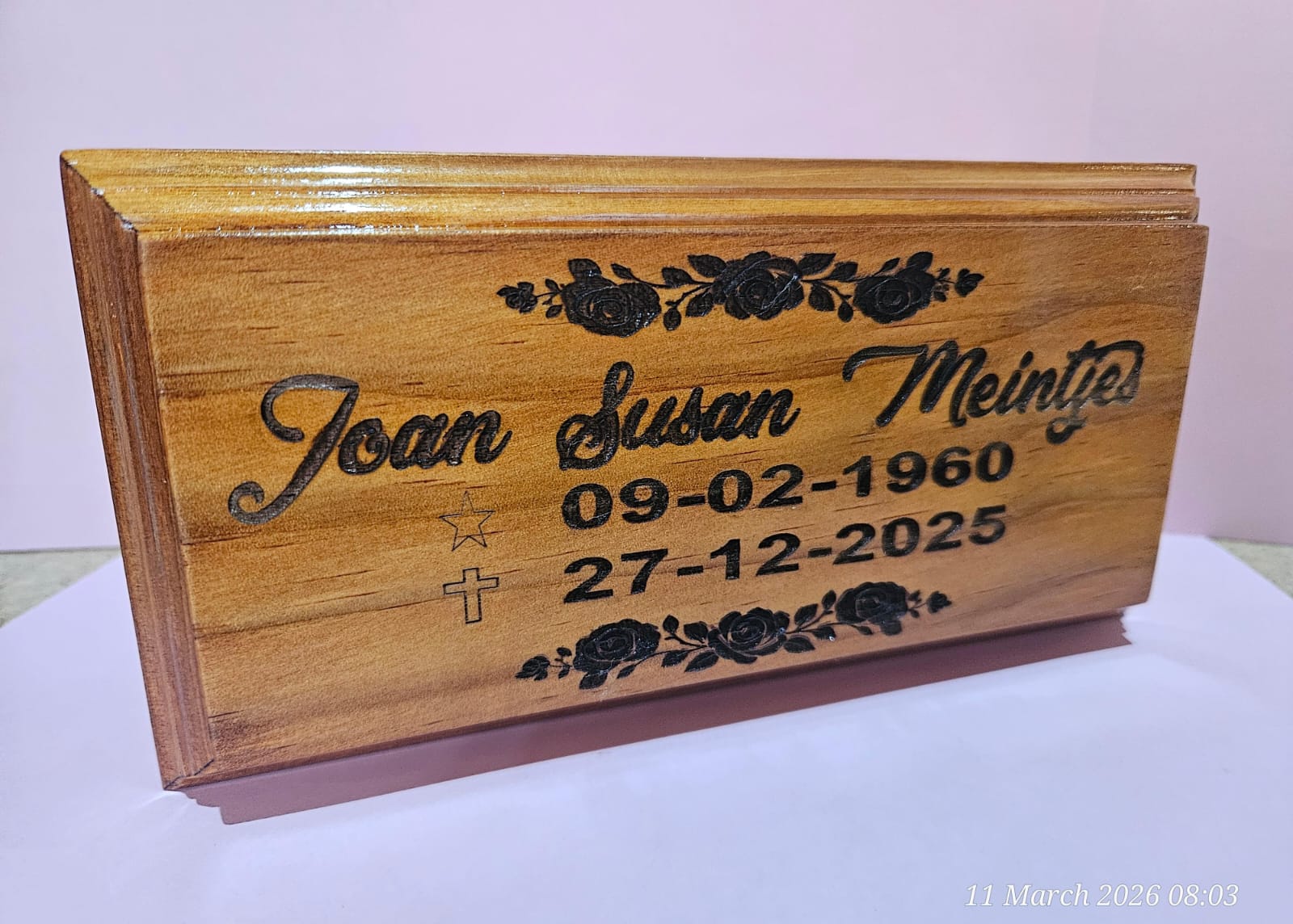 wooden urn for human ashes