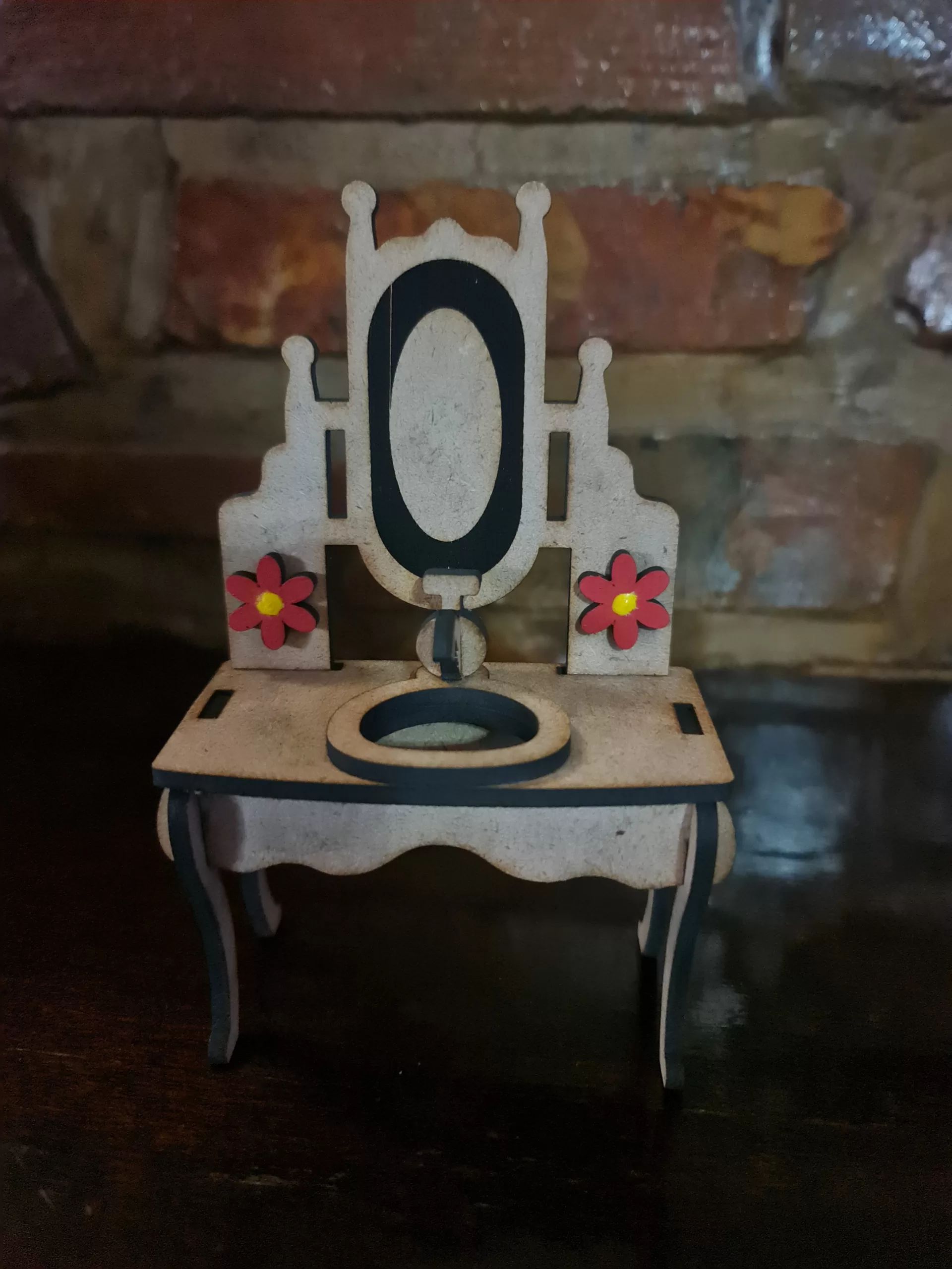 doll house laser cut furniture basin