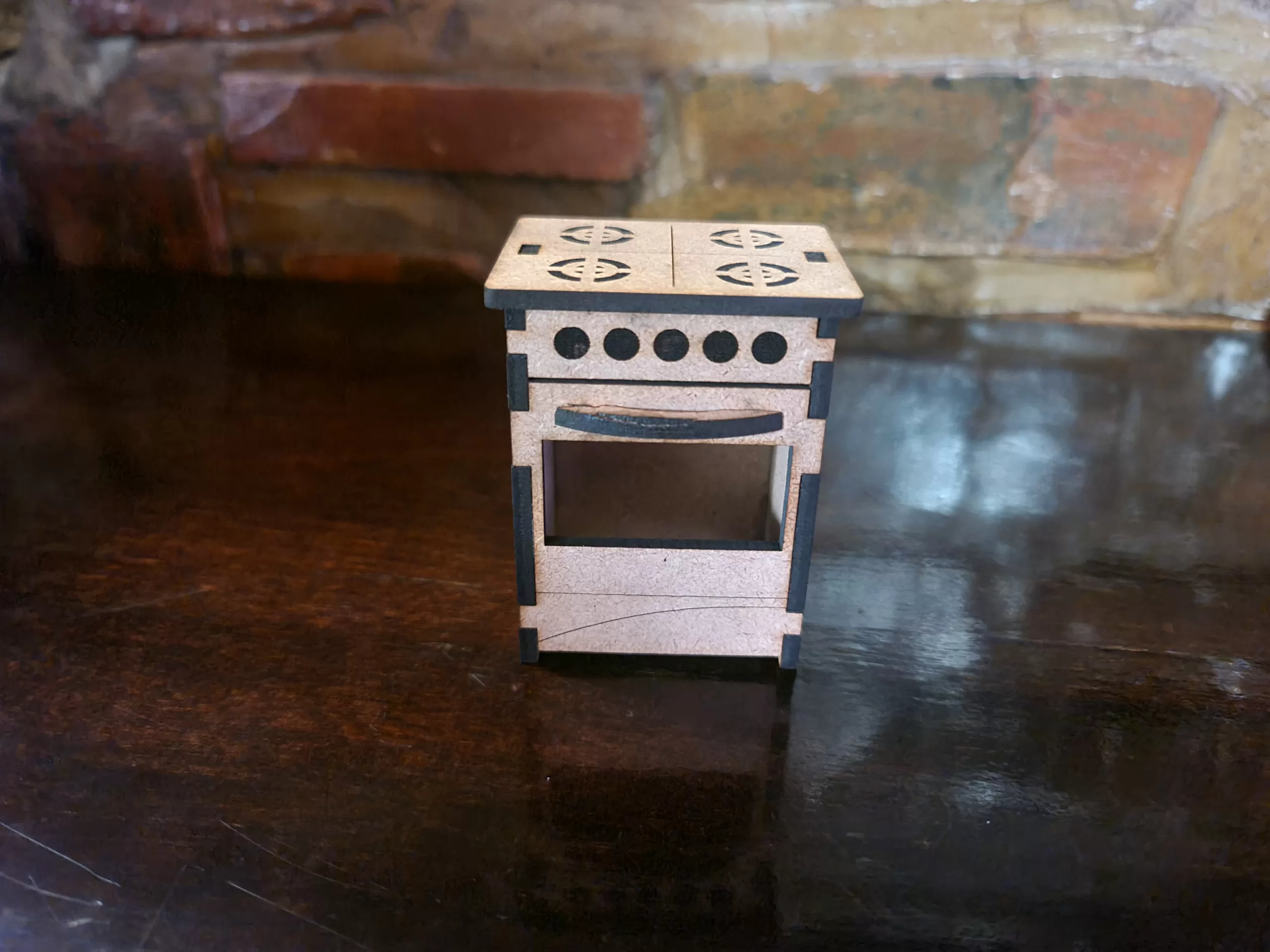 doll house laser cut furniture stove